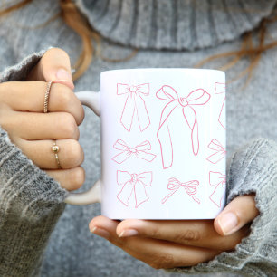 Mug Arcs dessinés à la main de style français rose