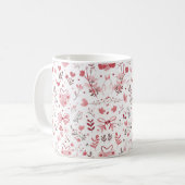 Mug Arcs roses avec fleurs (Devant gauche)