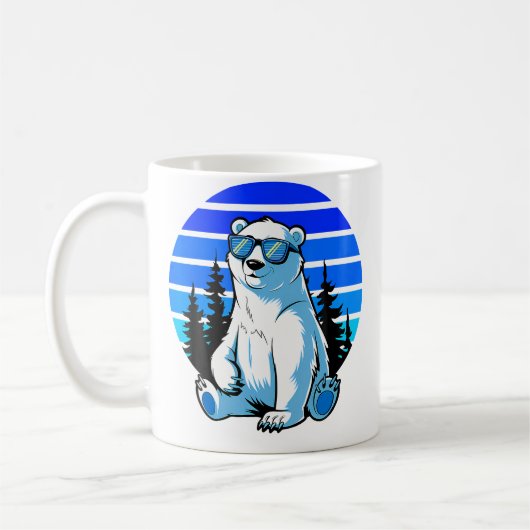 Mug Arctic Animal Polar Bear Lover Cool Sunglasses Pol (Gauche)