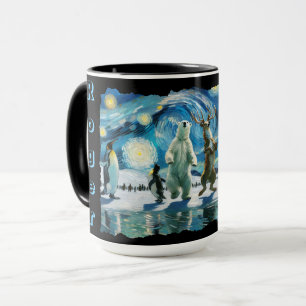 Mug "Arctic Line Dance" personnalisable