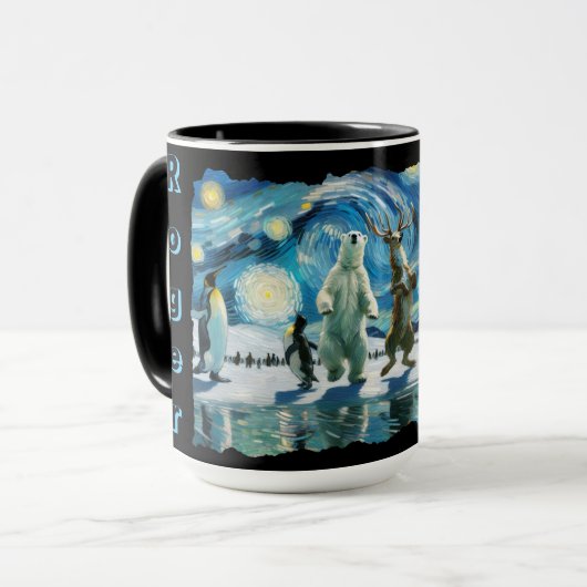 Mug "Arctic Line Dance" personnalisable (Devant gauche)