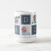 Mug Ardoise | Collage de colorbloc photo Custom Daddy (Centre)