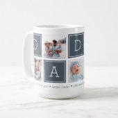 Mug Ardoise | Collage de colorbloc photo Custom Daddy (Devant gauche)