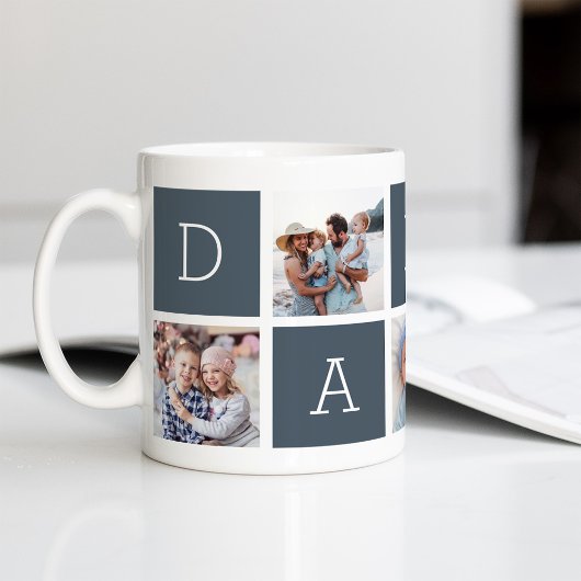 Mug Ardoise | Custom Daddy 5 Photo Collage