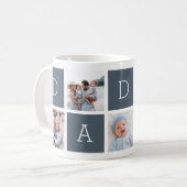 Mug Ardoise | Custom Daddy 5 Photo Collage (Devant gauche)