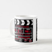 Mug Ardoise d'appareil-photo de cinéma (Devant gauche)