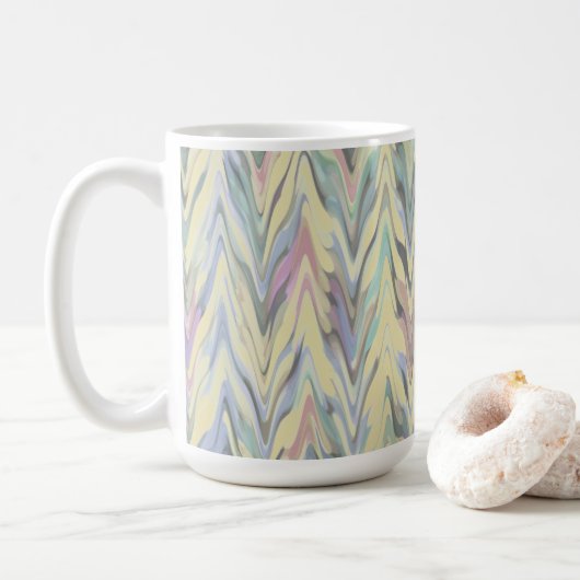 Mug Arête Abstraite - jaune pâle (Avec donut)