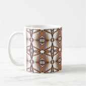 Mug Arête Jagged Concentré Terre Tone Ombre Art (Gauche)