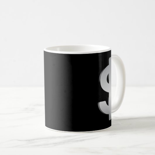 Mug Argent Et Monnaie (Devant droit)