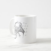 Mug Argent et notes de tuba (Devant gauche)