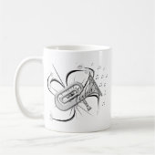 Mug Argent et notes de tuba (Gauche)