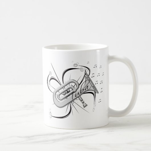 Mug Argent et notes de tuba (Droite)