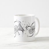 Mug Argent et notes de tuba (Devant droit)