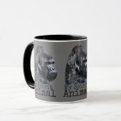 Mug Argent Gorille Spirit Animal (Devant gauche)