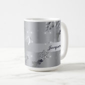 Mug Argent renne et flocons de neige Musique (Devant droit)