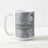Mug Argent renne et flocons de neige Musique (Gauche)