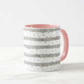 Mug Argent Sparkly Confetti Stripes (Devant droit)