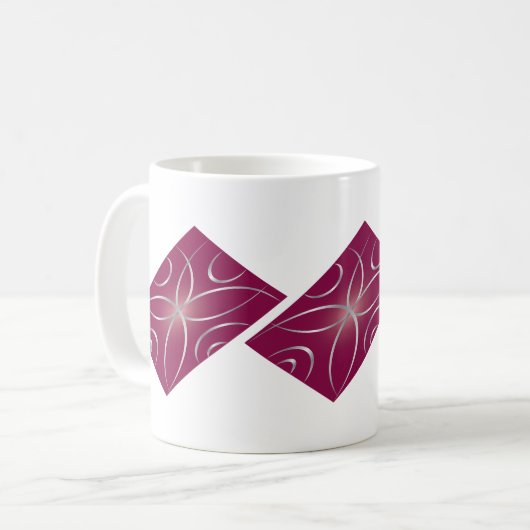 Mug Argent sur magenta (Devant gauche)