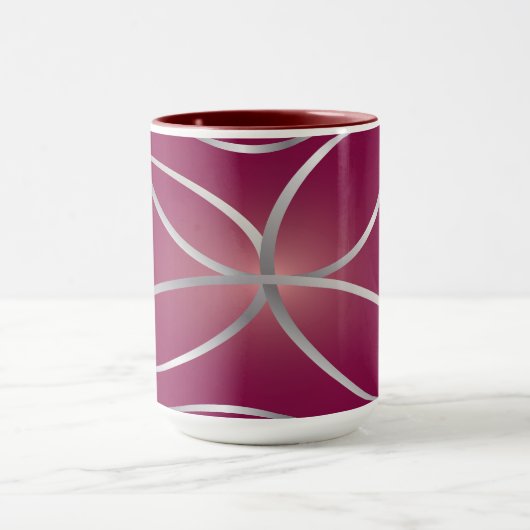Mug Argent sur magenta (Centre)
