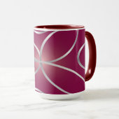 Mug Argent sur magenta (Devant droit)