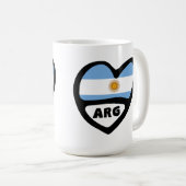 Mug Argentine Code Pays Drapeau Coeur ARG (Devant droit)