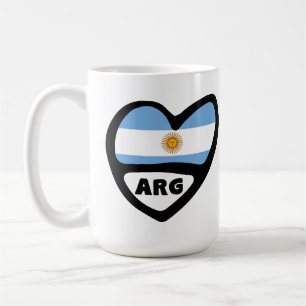Mug Argentine Code Pays Drapeau Coeur ARG