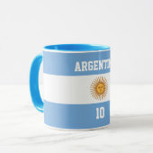 Mug Argentine Drapeau du soleil de mai - Nombre de jou (Devant gauche)