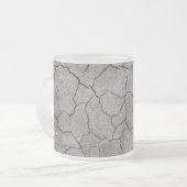Mug : Argile de sol Gris Sec Cracké. Finition figé (Devant gauche)
