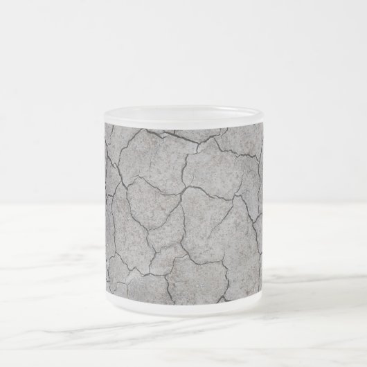 Mug : Argile de sol Gris Sec Cracké. Finition figé (Centre)
