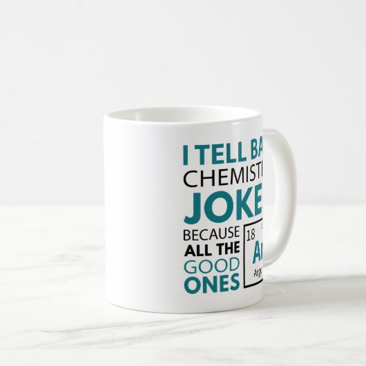 Mug Argon, blagues sur la chimie (Devant droit)
