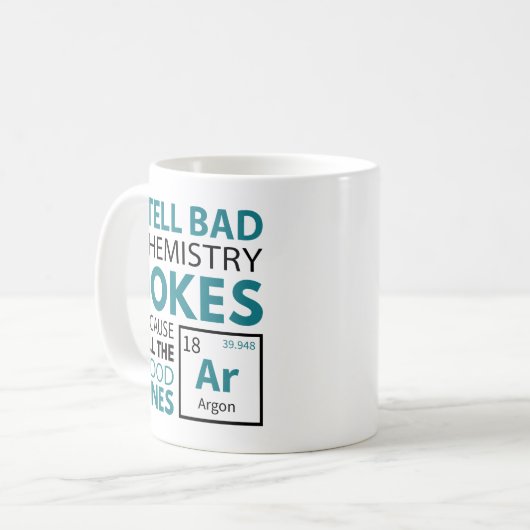 Mug Argon, blagues sur la chimie (Devant gauche)