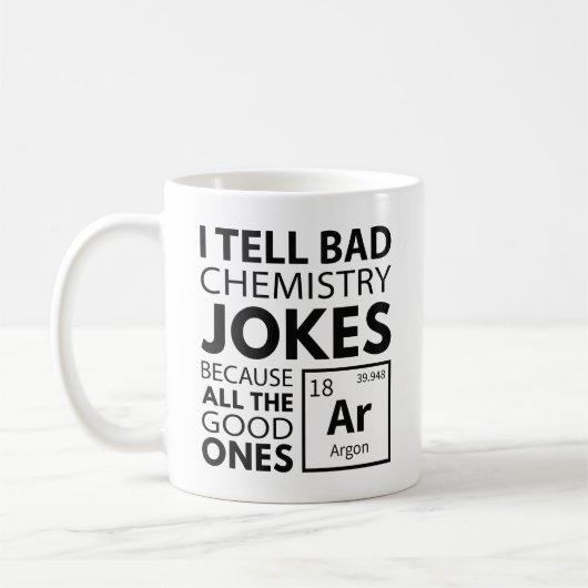 Mug Argon, blagues sur la chimie (Gauche)