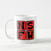 Mug Argot Internet NSFW Non Adapté Au Travail Phrase D (Gauche)