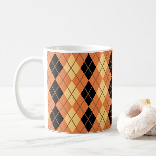 Mug Argyle Halloween (Avec donut)