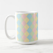 Mug Argyle spring pastel colored pattern (Gauche)