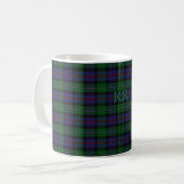 Mug Argyll District Tartan avec monogramme / initiales (Devant gauche)
