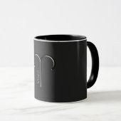 Mug ARIES, Conception abstraite du signe zodiaque, (Devant droit)