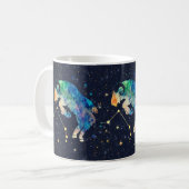 Mug Aries Constellation Zodiac Aquarelle Étoiles Galax (Devant gauche)