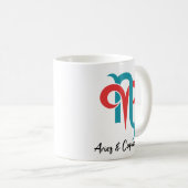 Mug Aries et Capricorne Couples Zodiac Astrologie (Devant droit)