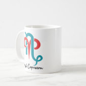 Mug Aries et Capricorne Couples Zodiac Astrologie (Devant gauche)