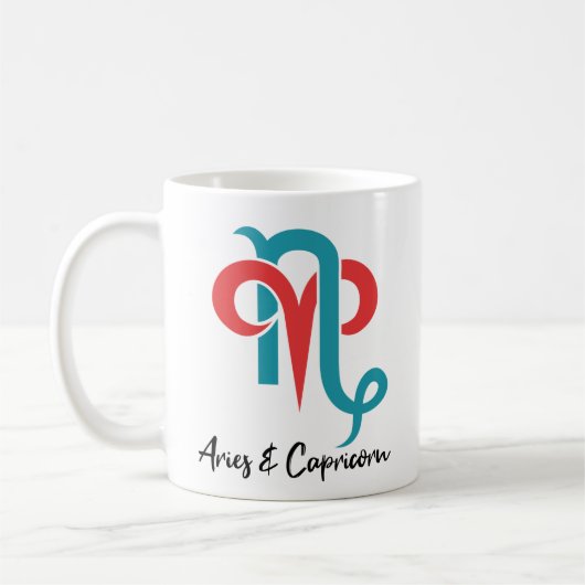 Mug Aries et Capricorne Couples Zodiac Astrologie (Gauche)