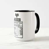 Mug Aries Faits nutritionnels (Devant droit)