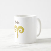 Mug Aries Golden Astrologie (Devant droit)