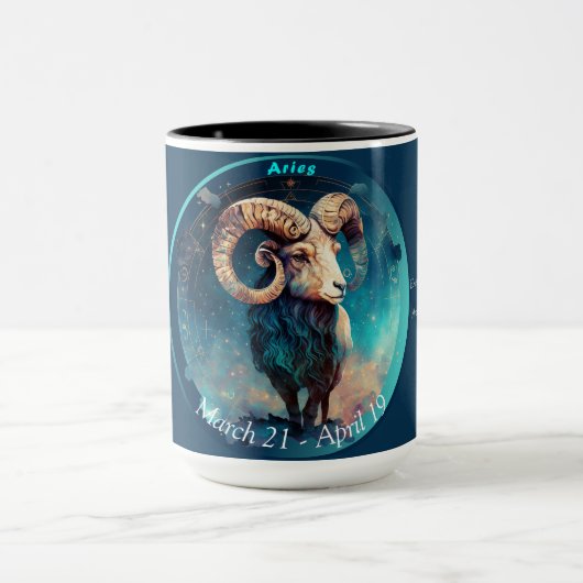 Mug Aries le bélier personnalisable "21 mars - 19 avri (Centre)