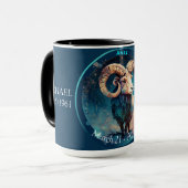 Mug Aries le bélier personnalisable "21 mars - 19 avri (Devant gauche)