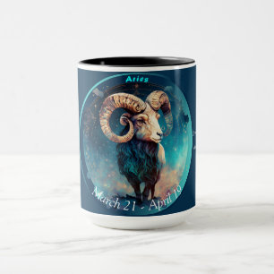 Mug Aries le bélier personnalisable "21 mars - 19 avri