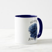 Mug Aries Starry Night Constellation Nom personnalisé (Devant droit)