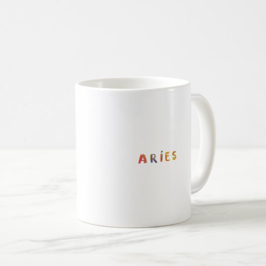 Mug Aries Zodiac Astrologie infantile interne (Devant droit)
