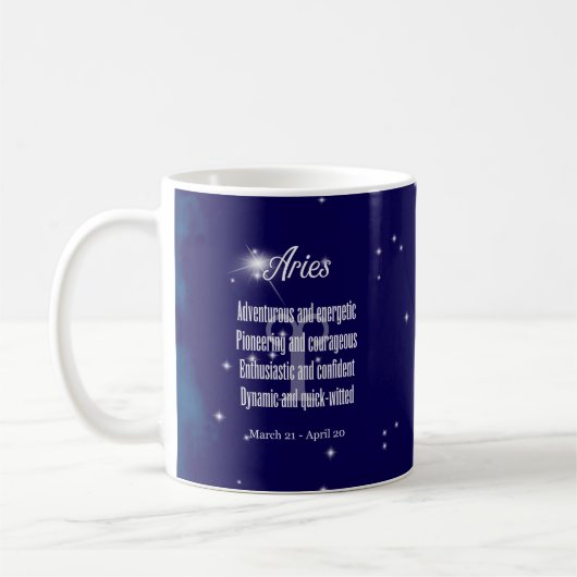 Mug Aries Zodiac Horoscope Constellation Astrologique (Gauche)