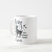 Mug Aries Zodiac Horoscope Nom personnalisé (Devant gauche)
